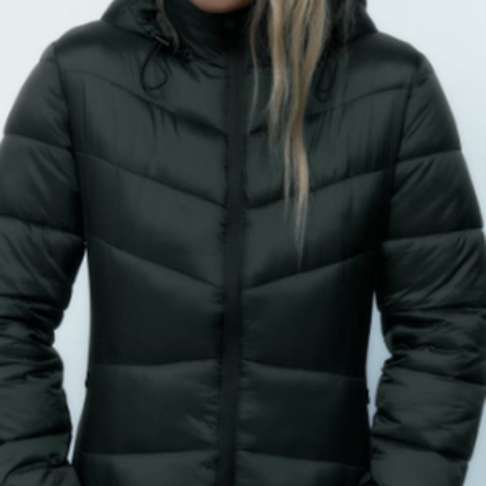 ZARA HOODED QUILTED JACKET - Picture 2 of 9